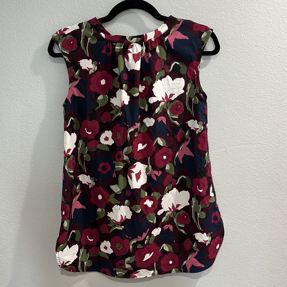 Merona Black Floral Top - Picture 3 of 5